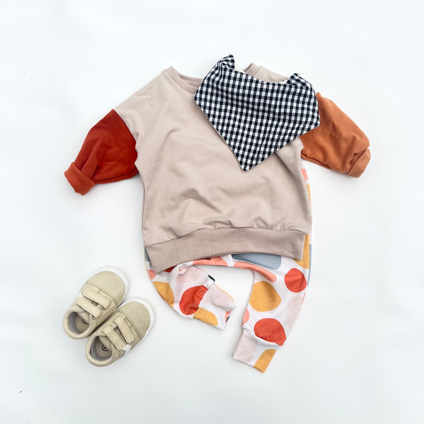 Black and White Check Bandana Bib