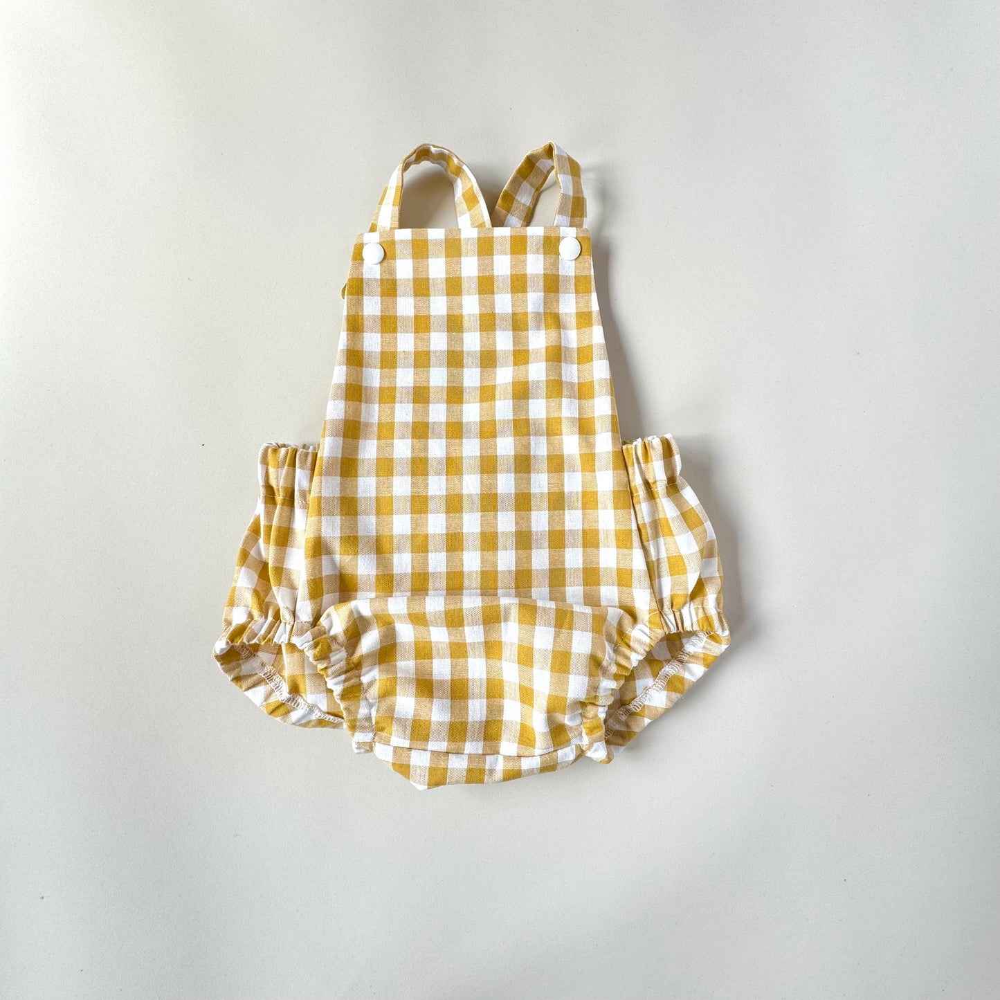 Golden Check Short Romper
