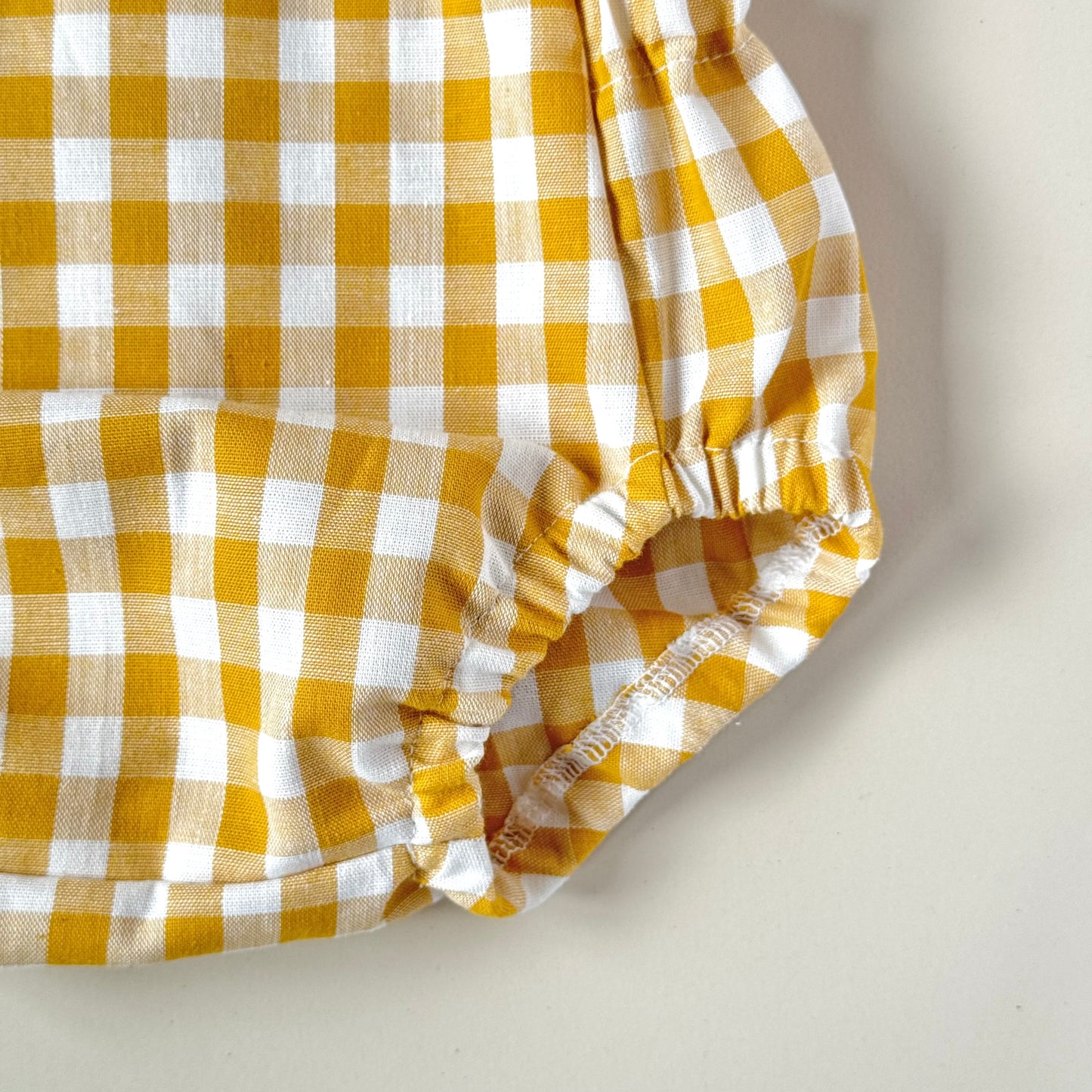 Golden Check Short Romper