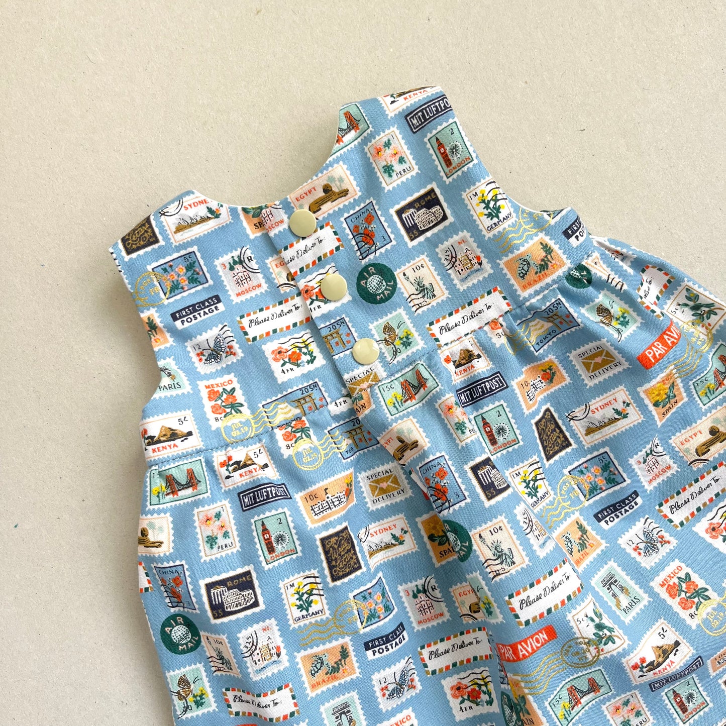WORLD TRAVELLER DRESS in SKY