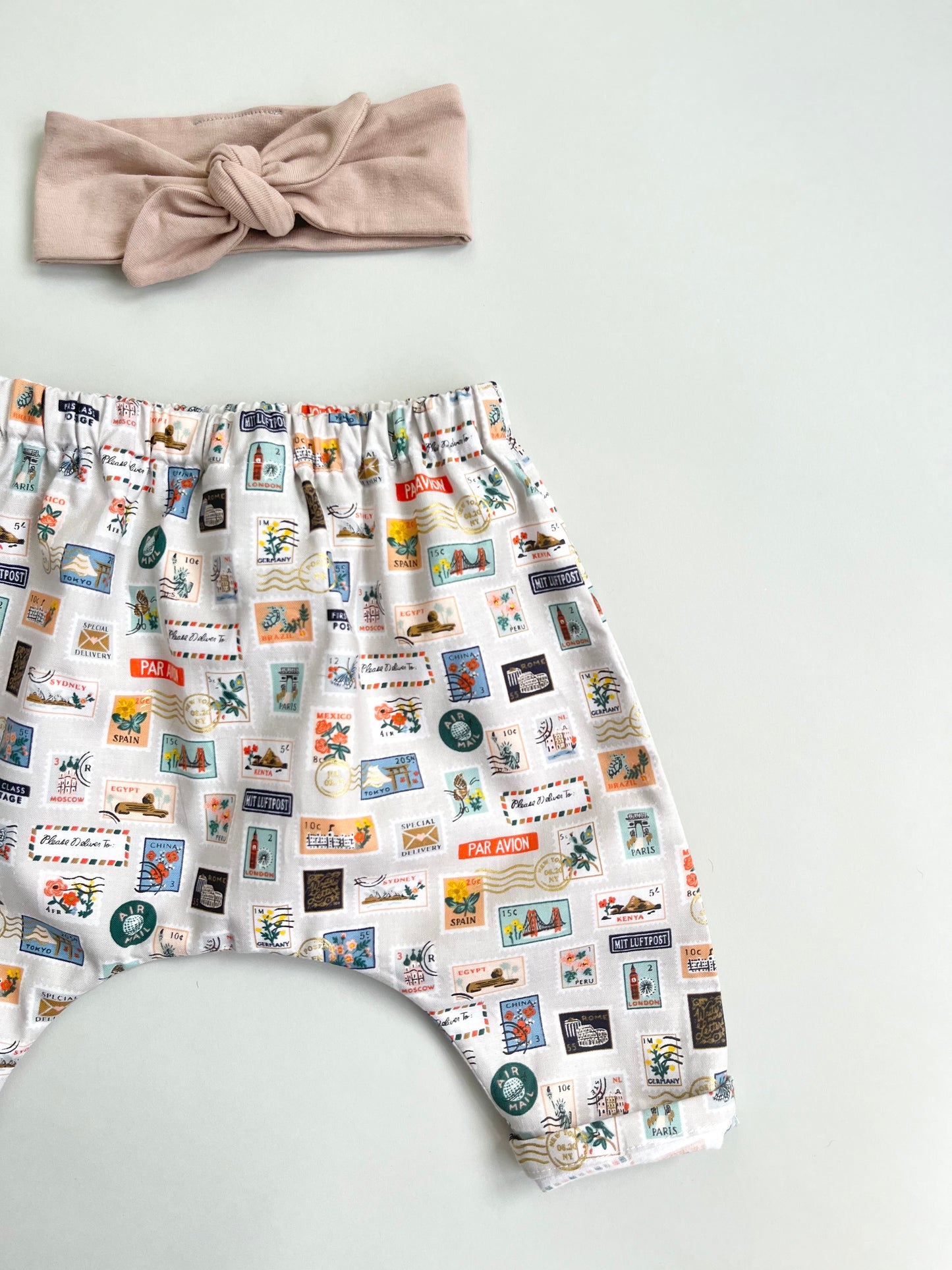 WORLD TRAVELLER HAREM TROUSERS in STONE