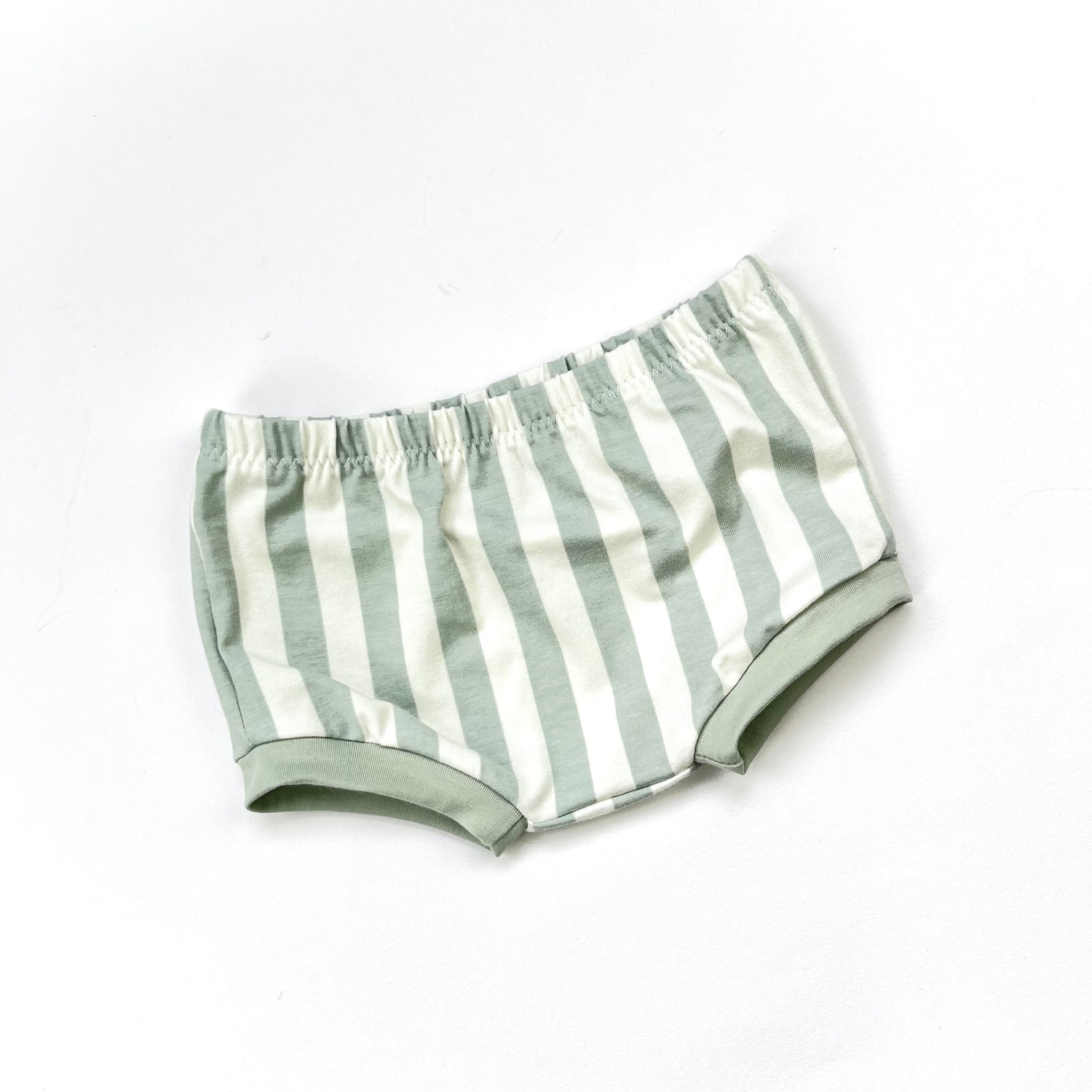 SEAFOAM STRIPE BUMMIE SHORTS - Emma Neale Handmade