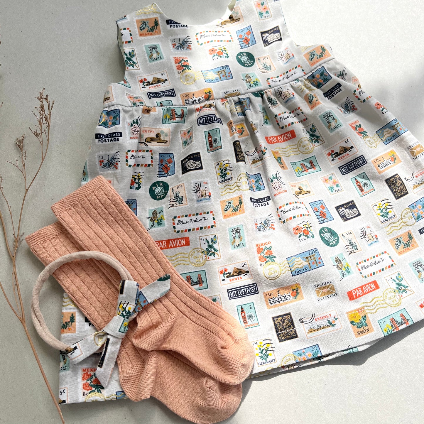 World Traveller Dress in Stone