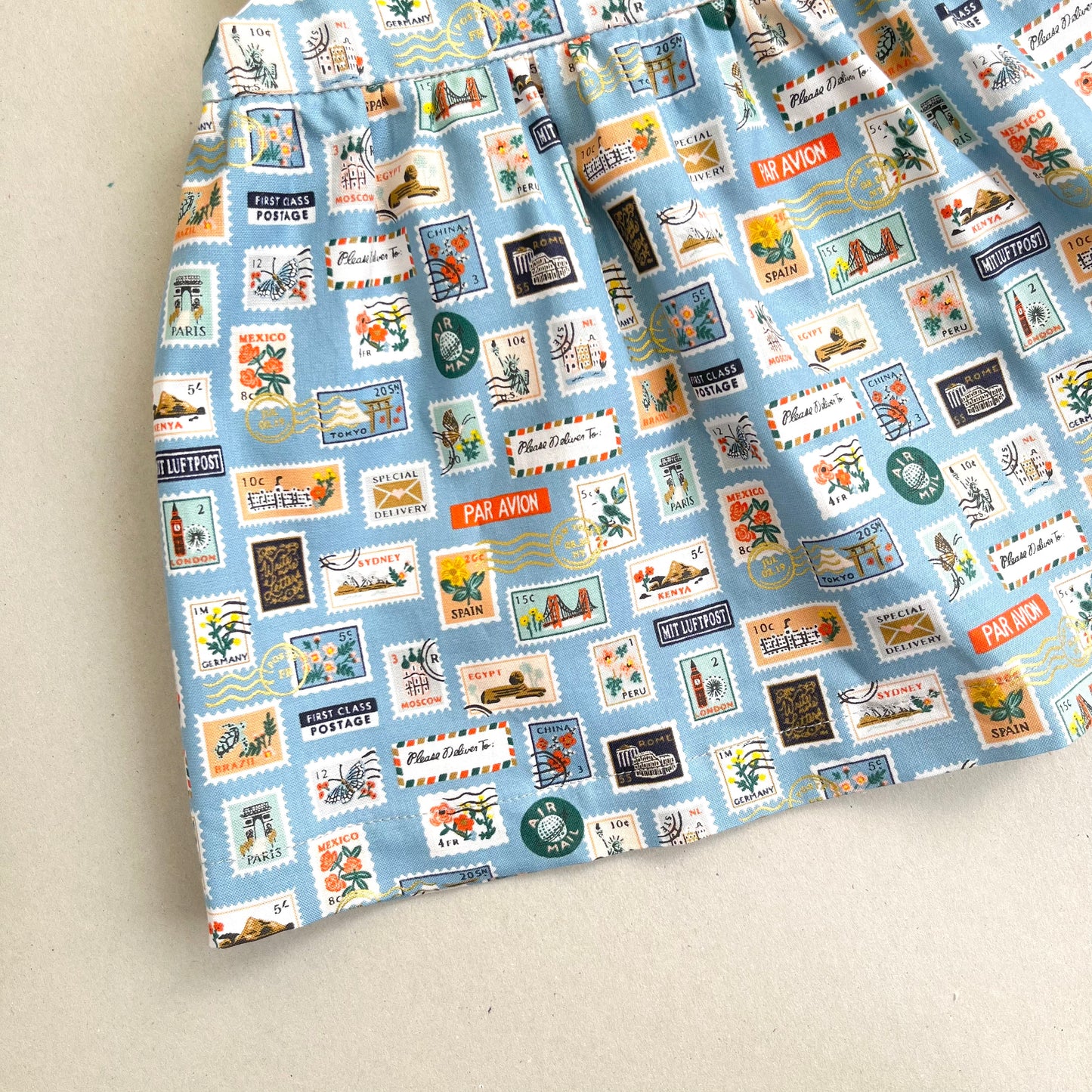 WORLD TRAVELLER DRESS in SKY