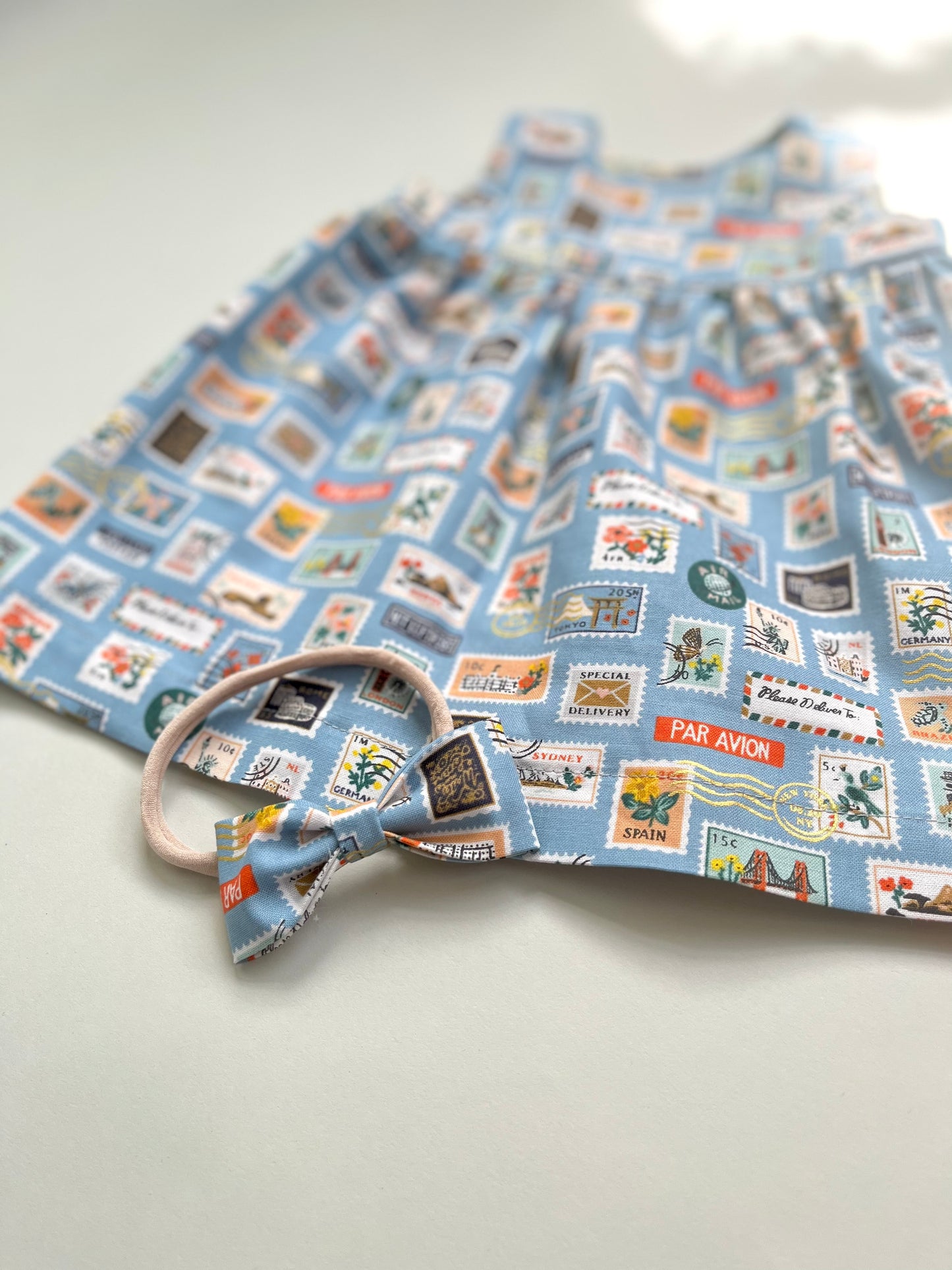 WORLD TRAVELLER DRESS in SKY