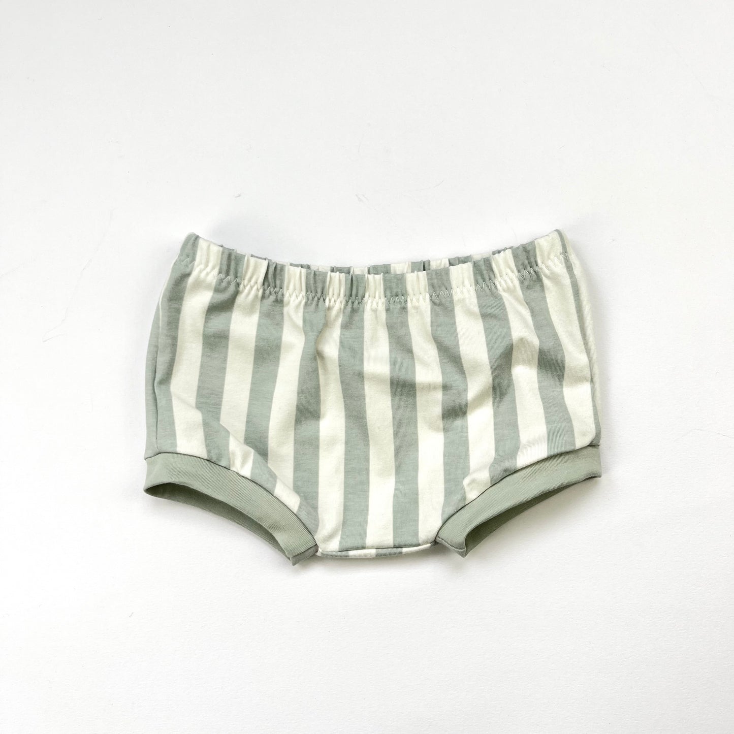 SEAFOAM STRIPE BUMMIE SHORTS - Emma Neale Handmade