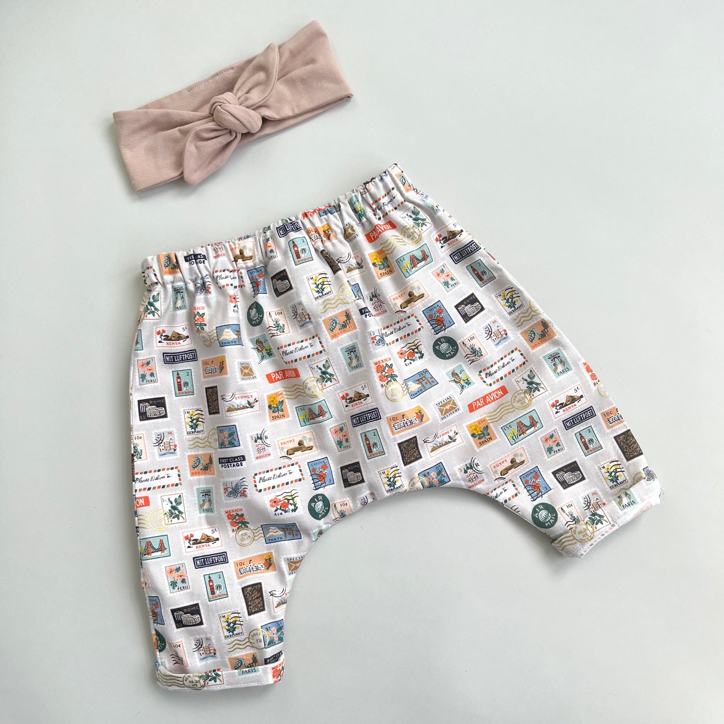 WORLD TRAVELLER HAREM TROUSERS in STONE