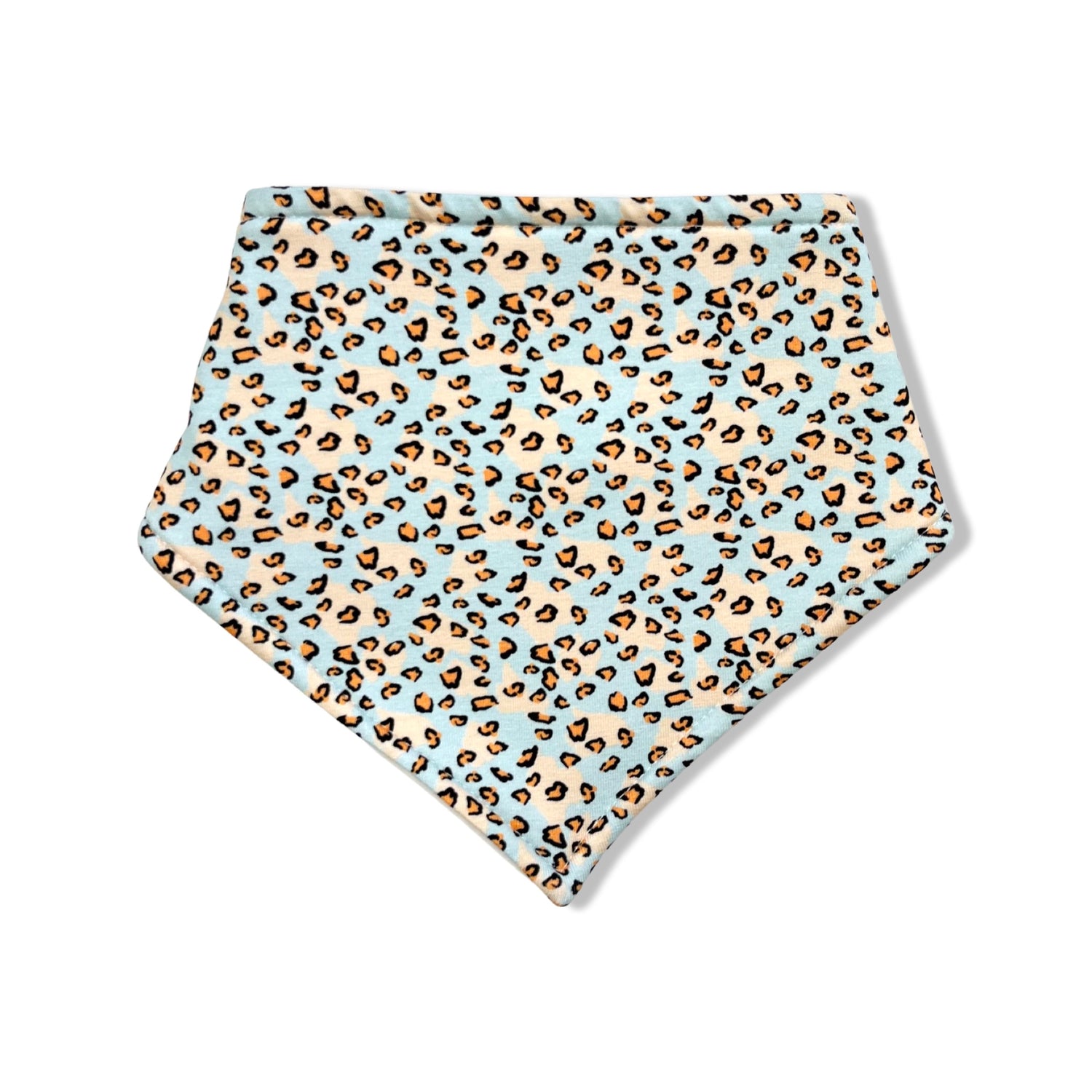 BLUE LEOPARD BANDANA BIB - Emma Neale Handmade