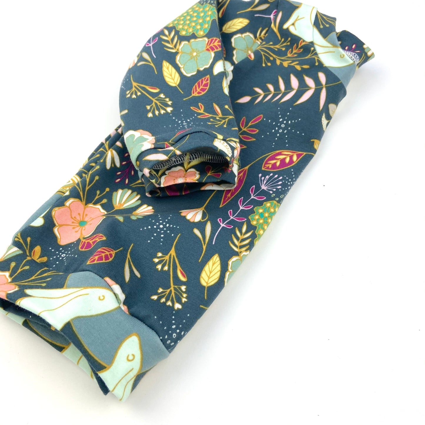 Rabbit Floral T-Shirt - Long or Short Sleeve - Emma Neale Handmade