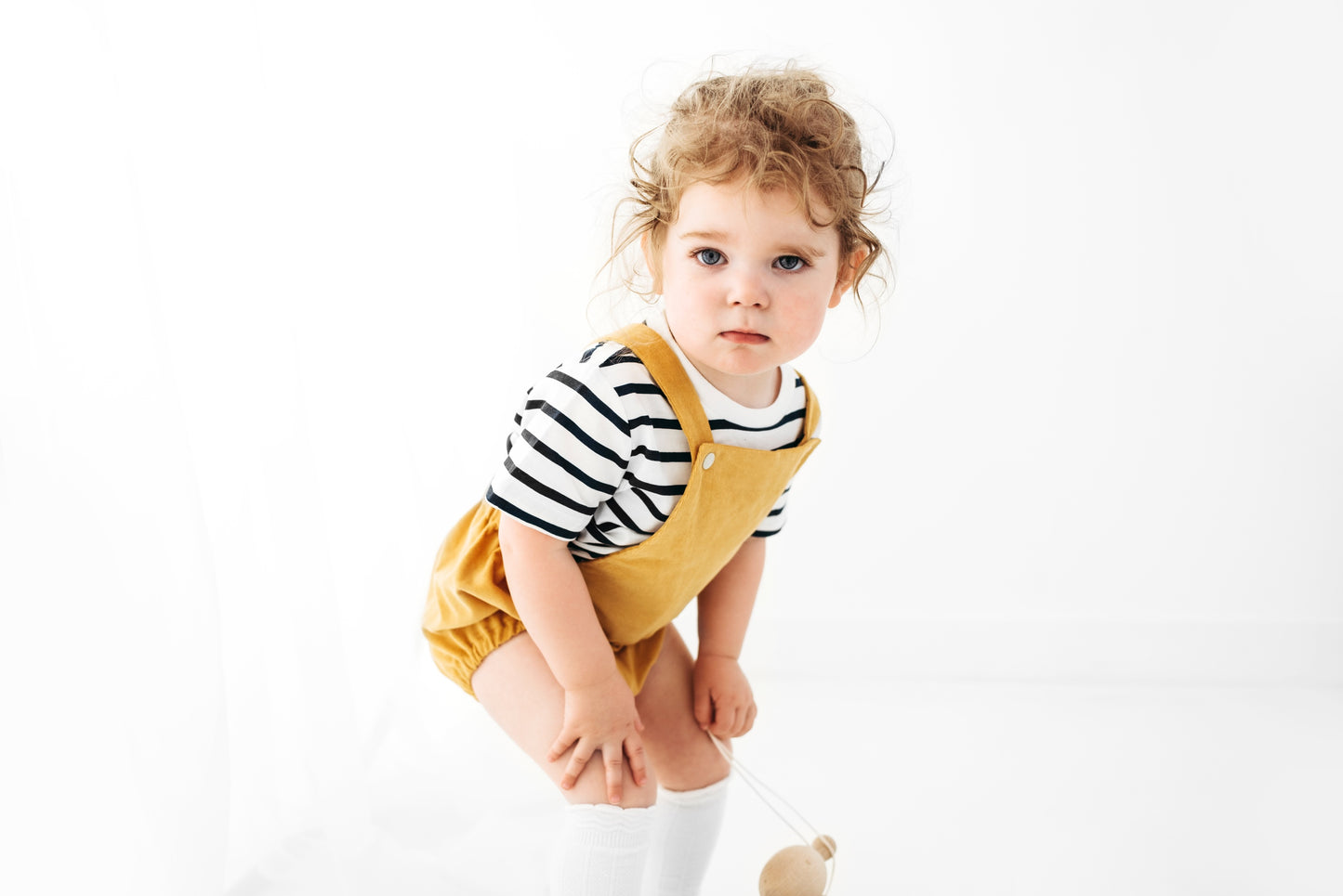 Honey Baby Needlecord Short Romper - Emma Neale Handmade