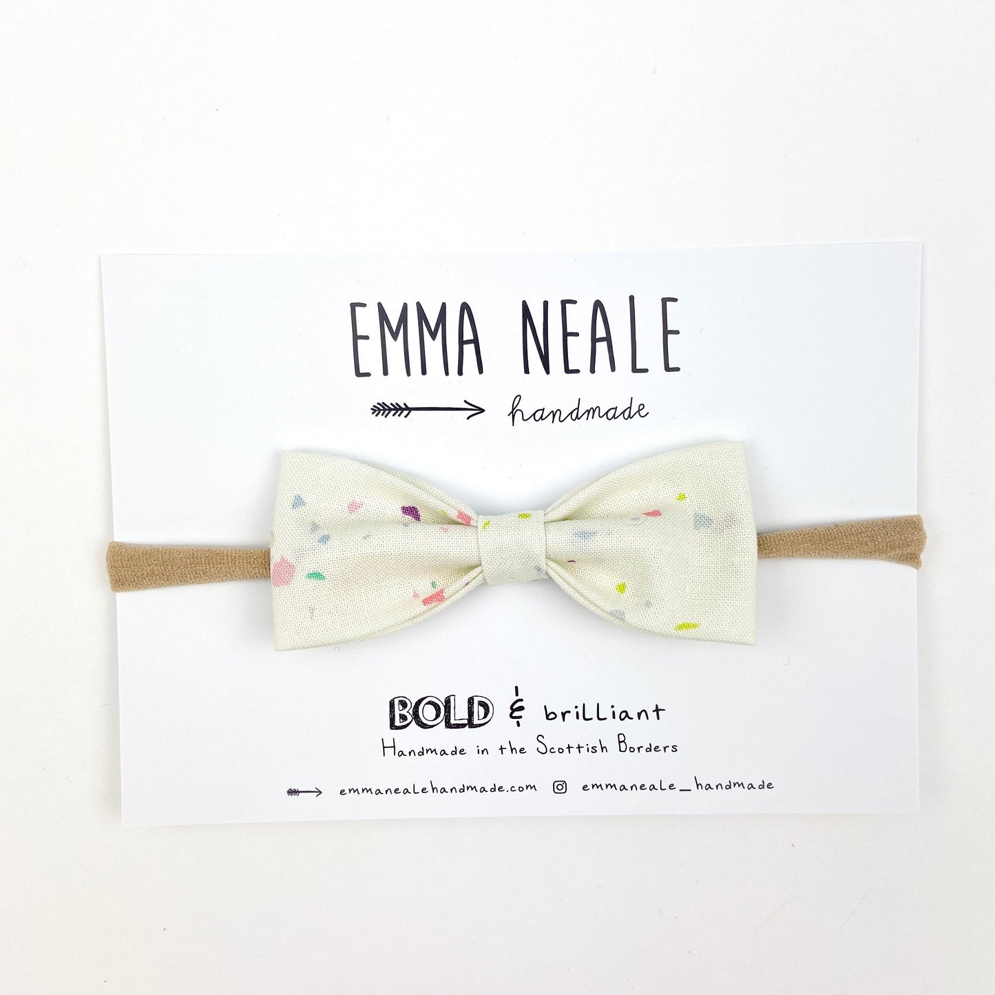 Confetti Ruby Bow Headband - Emma Neale Handmade
