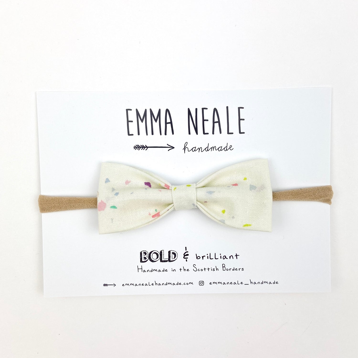 Confetti Ruby Bow Headband - Emma Neale Handmade