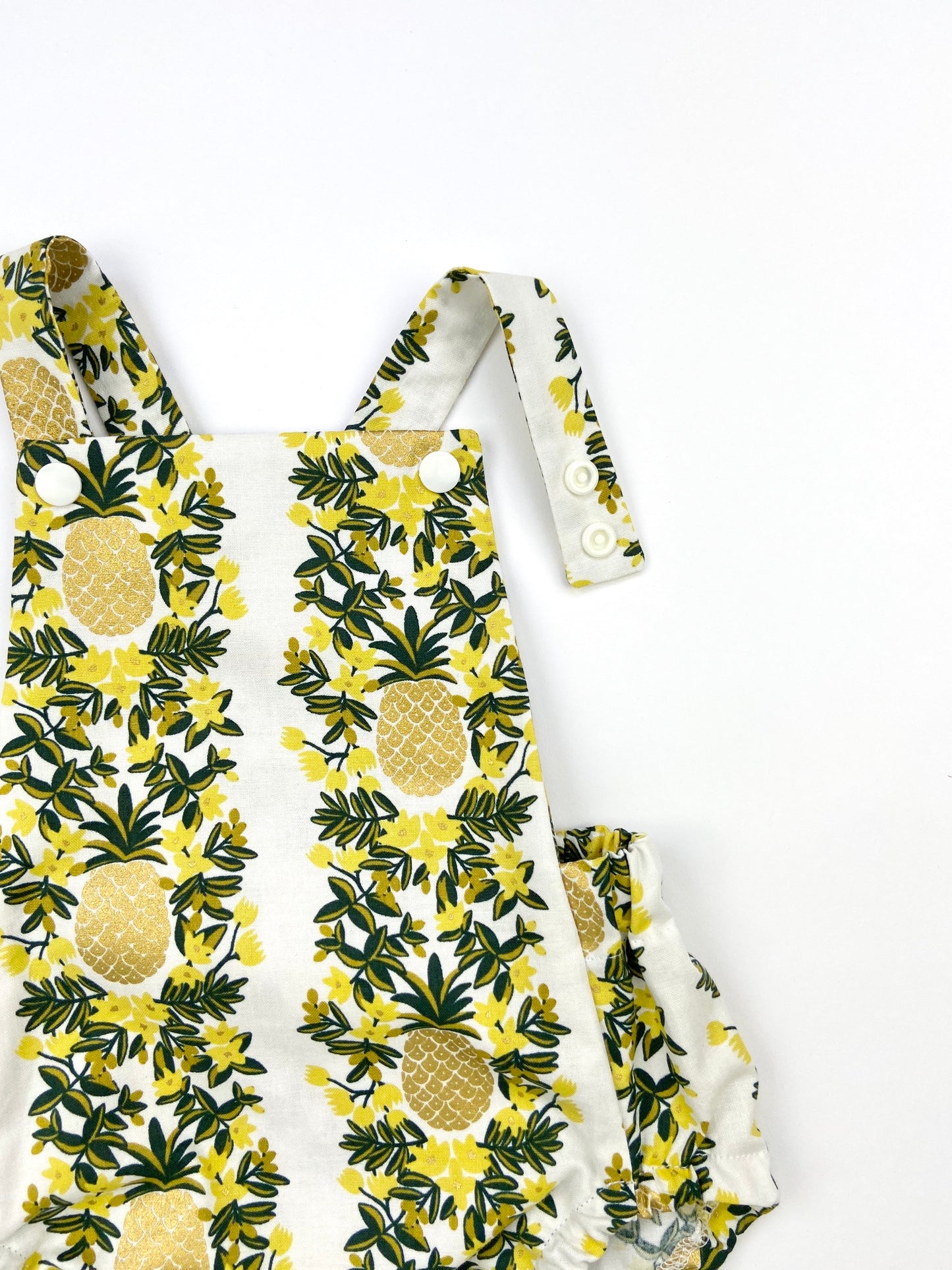 SALE 20% OFF Pineapple Vines Short Romper - Emma Neale Handmade