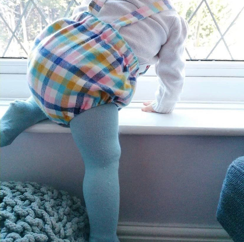 Sunny Check Short Romper - Emma Neale Handmade
