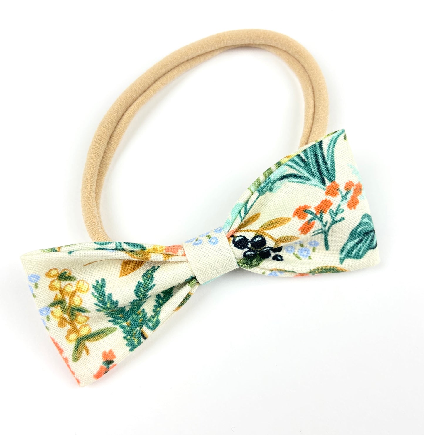 Herb Garden Ruby Bow Headband - Emma Neale Handmade