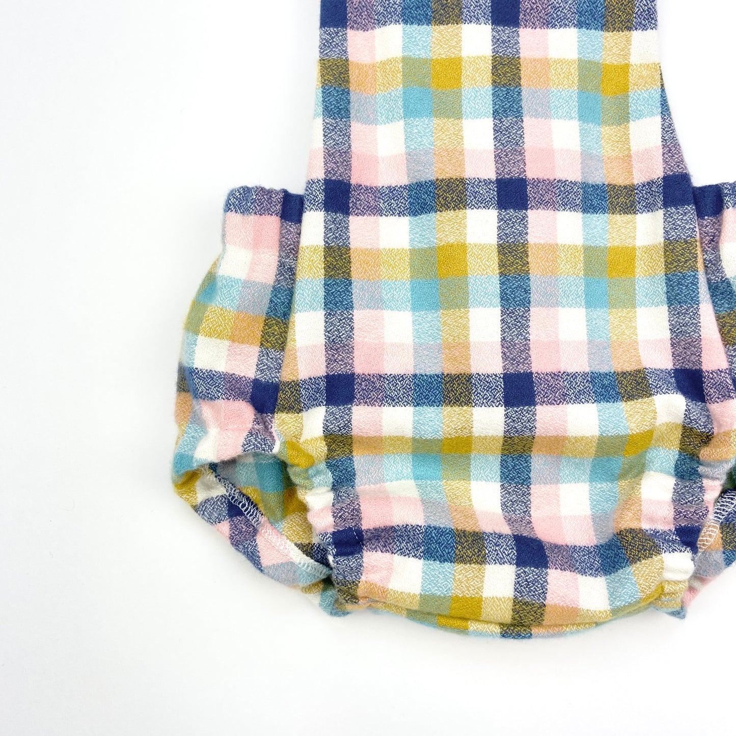 Sunny Check Short Romper - Emma Neale Handmade