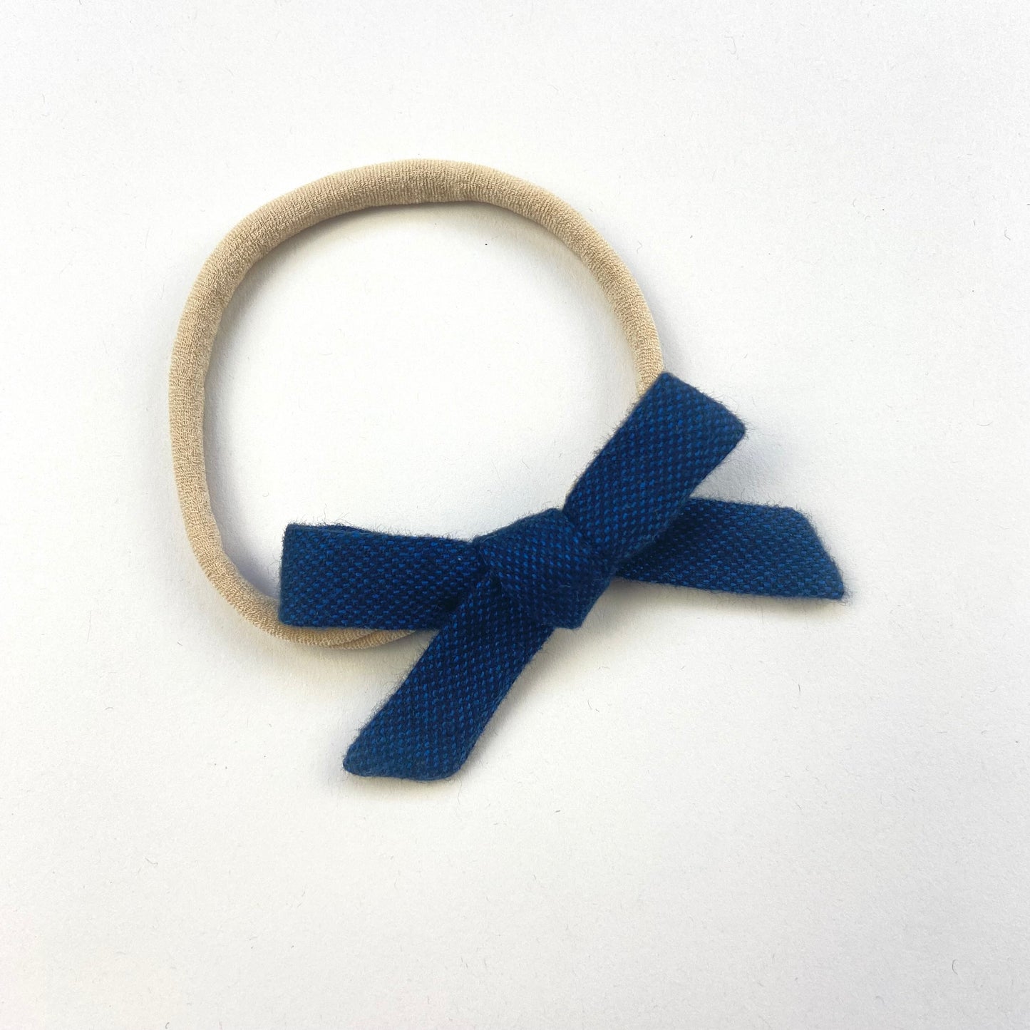 NAVY FLANNEL ORLA HEADBAND - Emma Neale Handmade