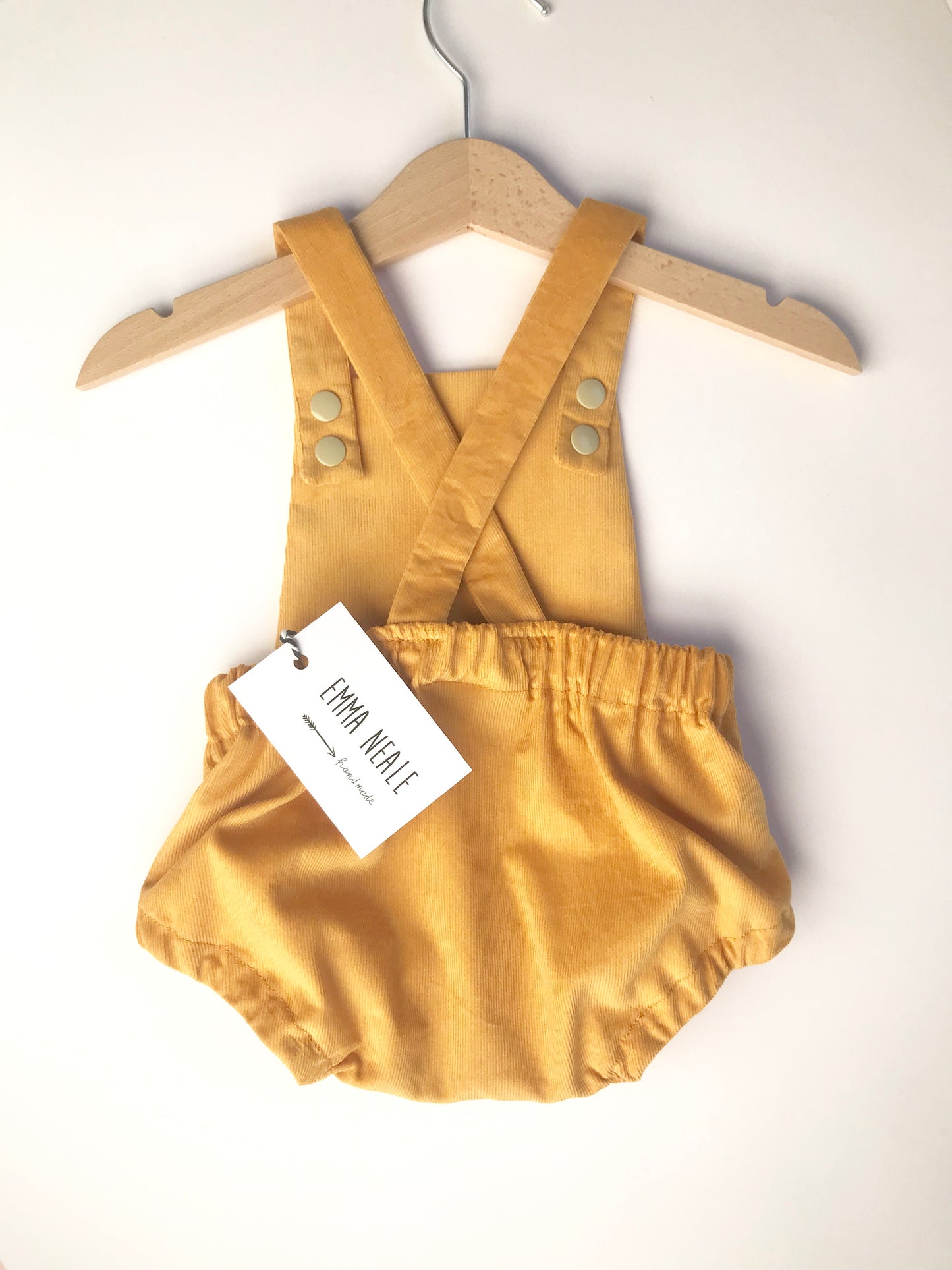Honey Baby Needlecord Short Romper - Emma Neale Handmade