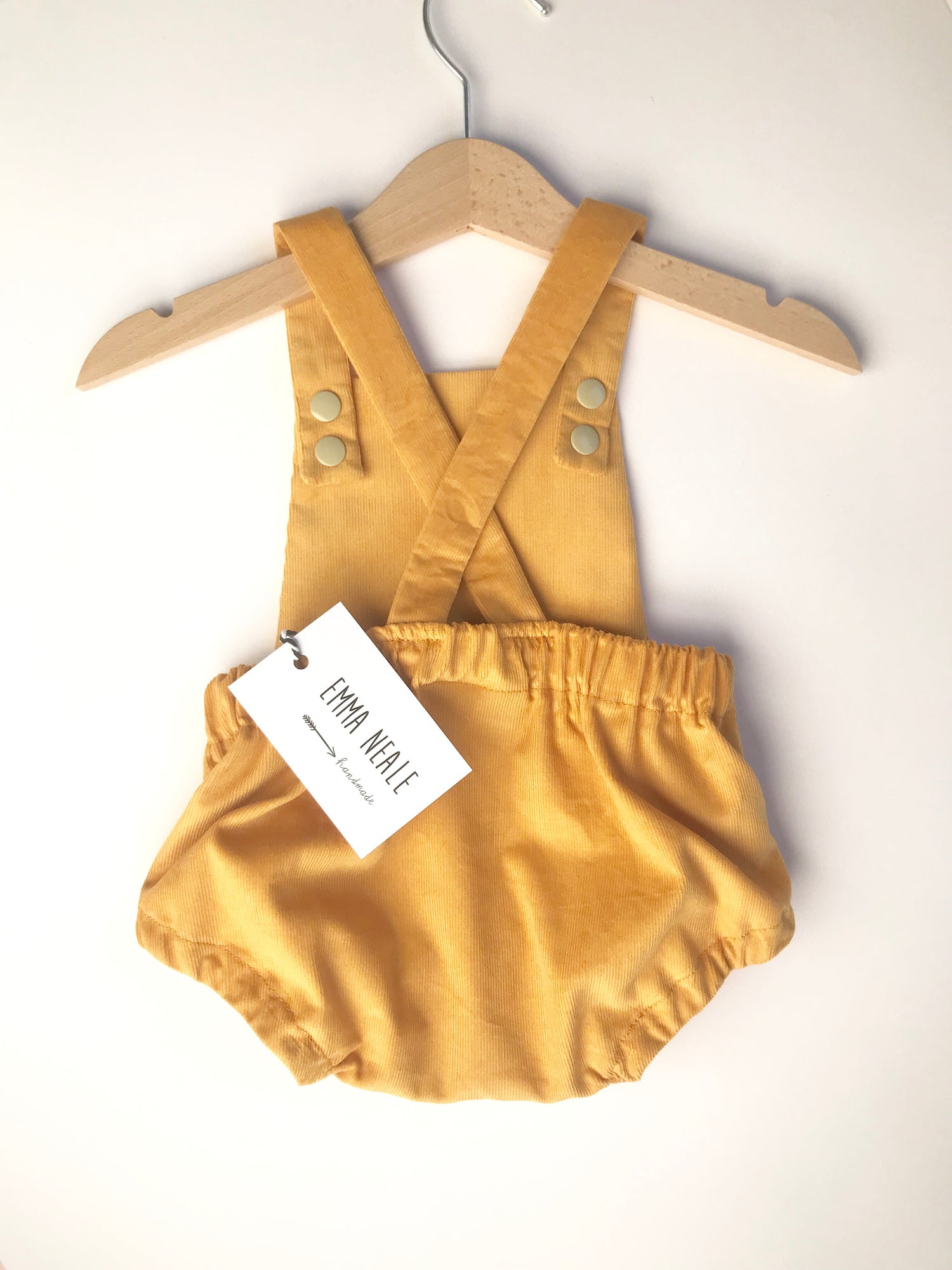 Honey Baby Needlecord Short Romper - Emma Neale Handmade