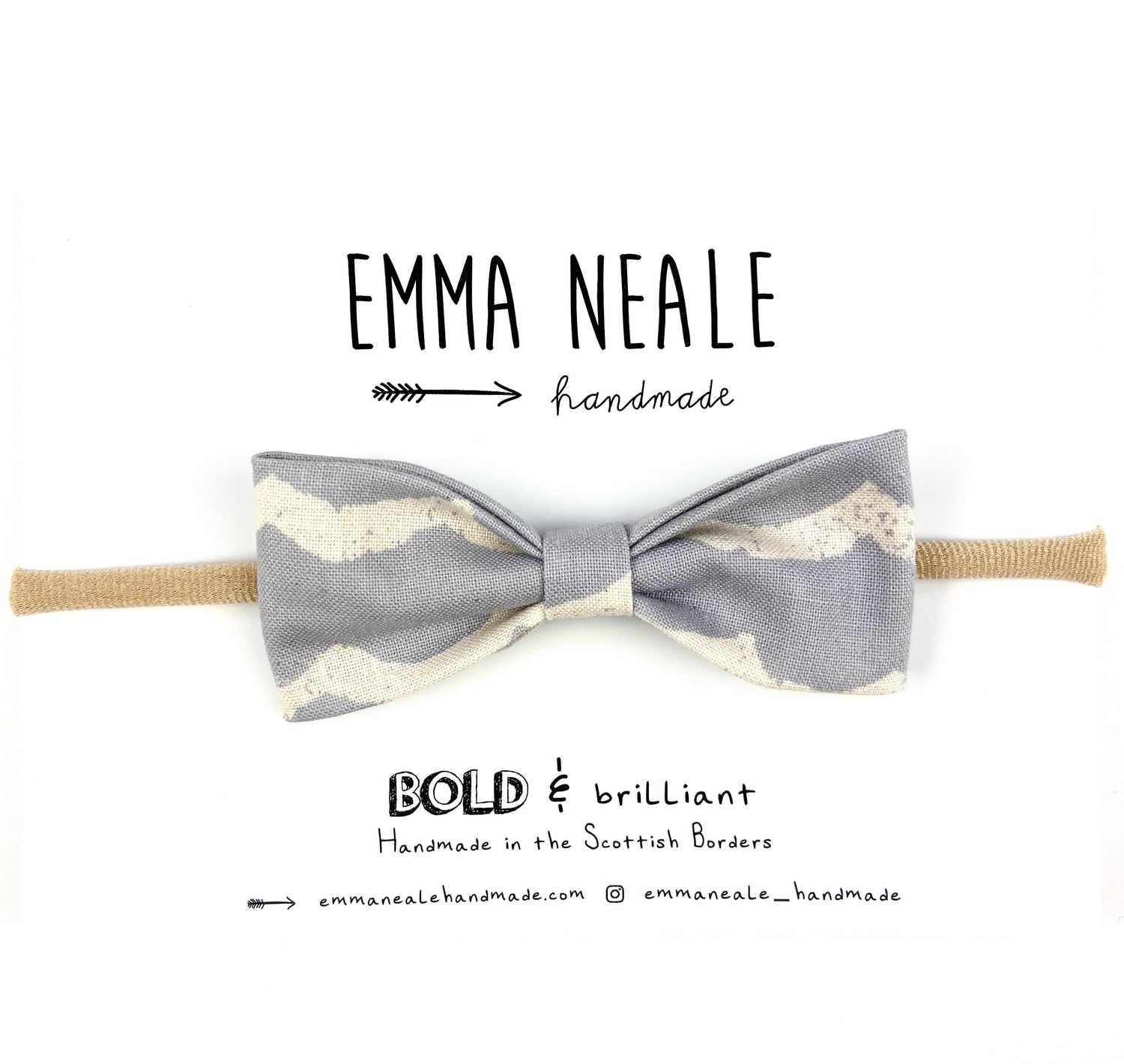 Wave Ruby Bow Headband - Emma Neale Handmade