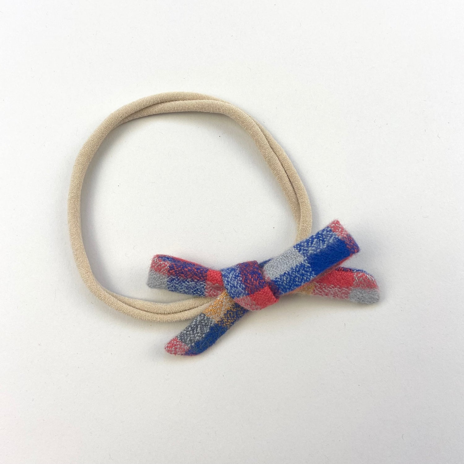 GOLDFISH CHECK ORLA BOW HEADBAND - Emma Neale Handmade