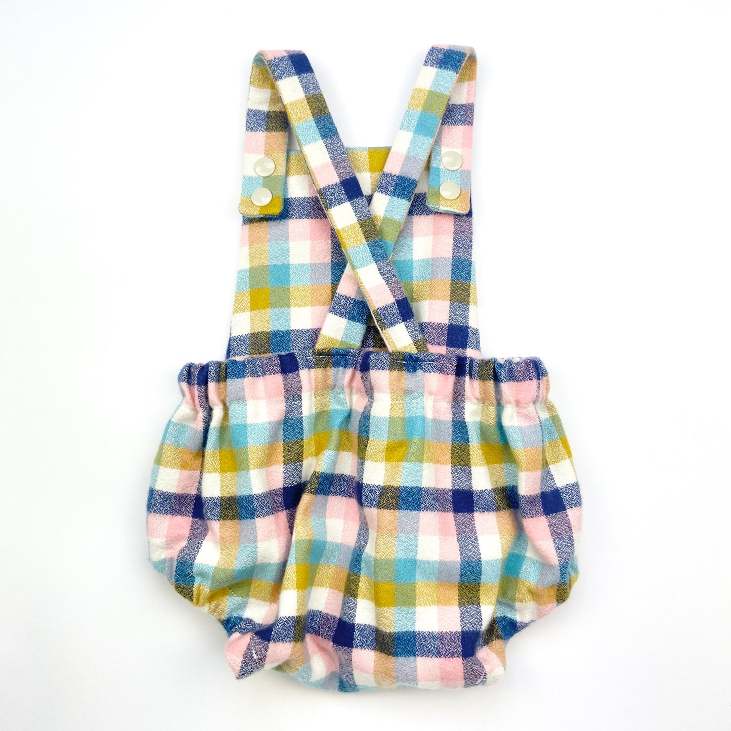 Sunny Check Short Romper - Emma Neale Handmade
