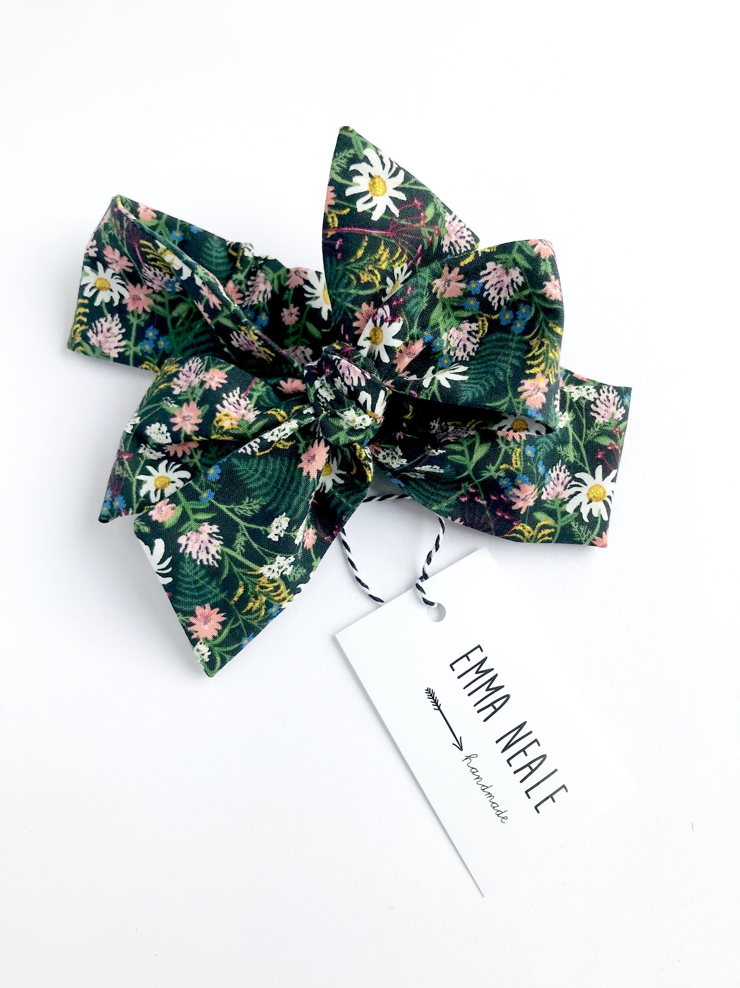 WILDFLOWER LARGE BOW HEADBAND - Emma Neale Handmade