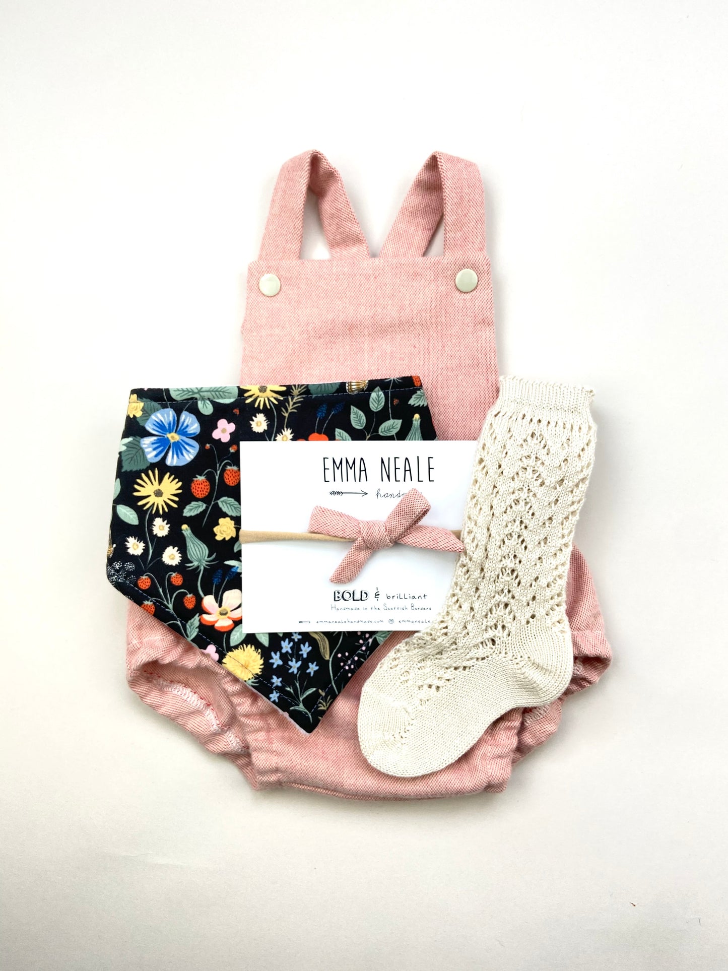 Strawberry Short Romper - Emma Neale Handmade