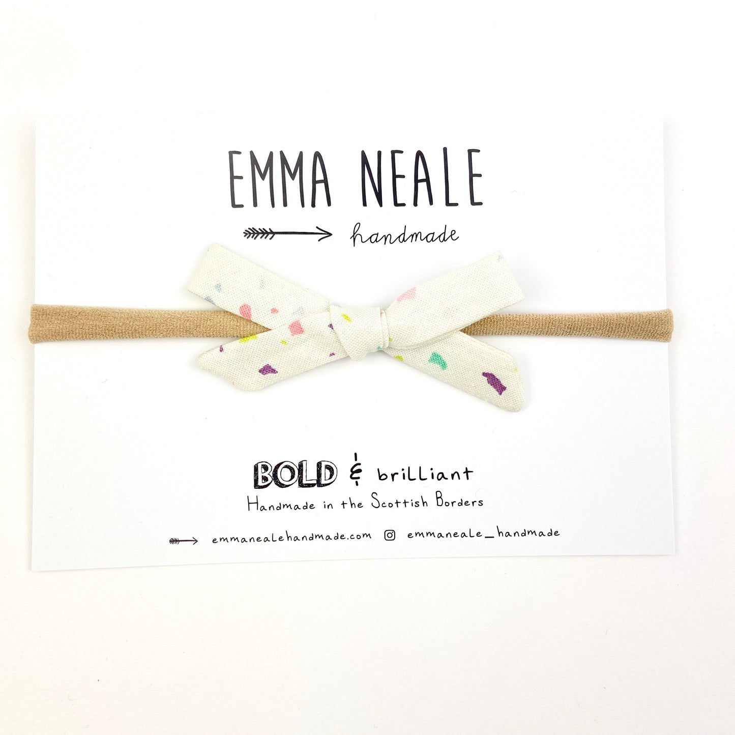 Confetti Orla Bow Headband - Emma Neale Handmade