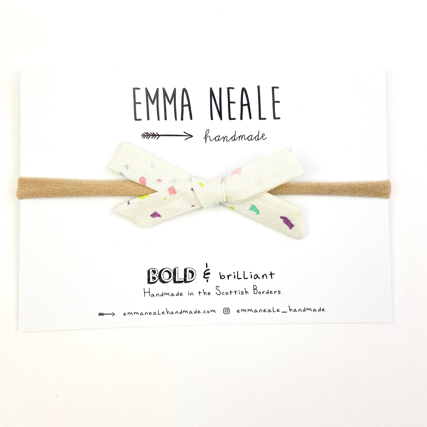 Confetti Orla Bow Headband - Emma Neale Handmade