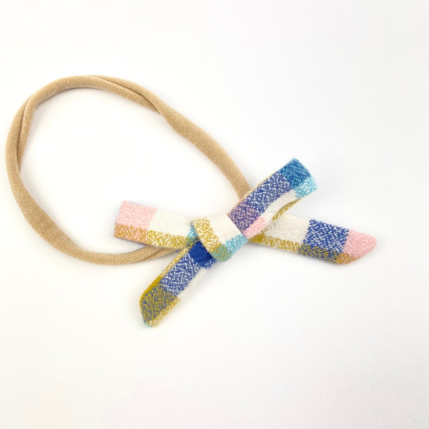 Sunny Check Orla Bow Headband - Emma Neale Handmade