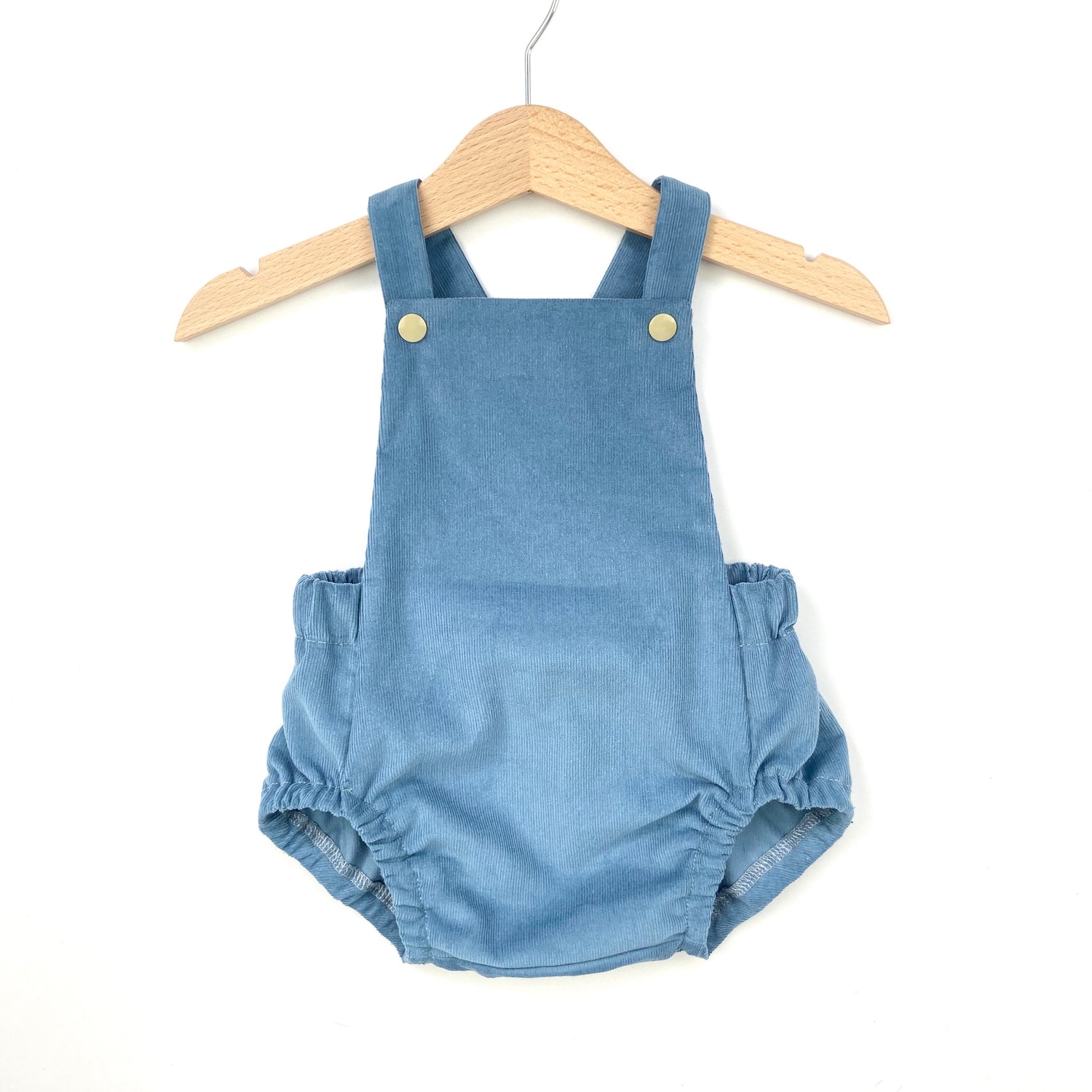 Blueberry Baby Needlecord Short Romper - Emma Neale Handmade