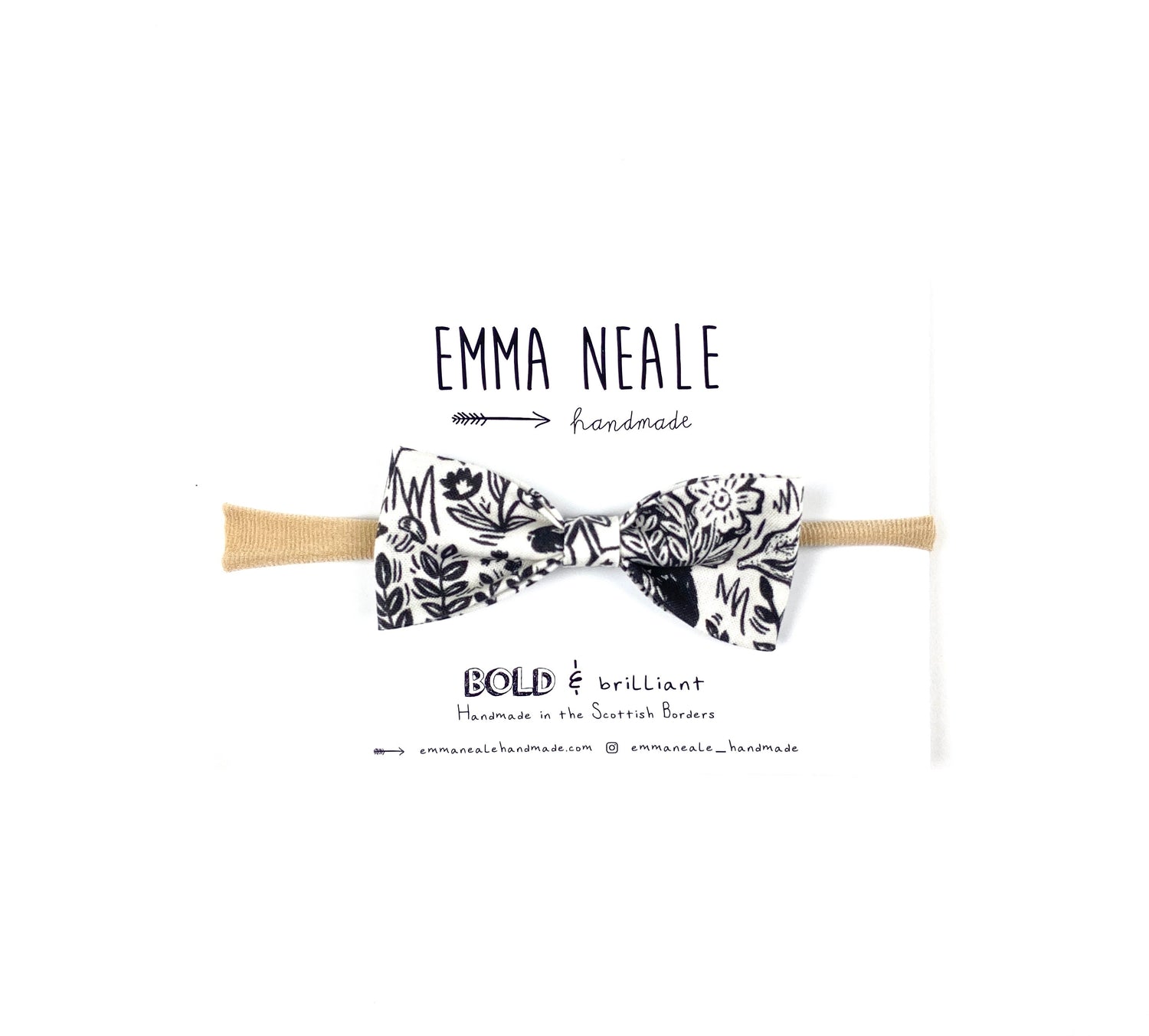 WILDWOOD RUBY BOW HEADBAND - Emma Neale Handmade
