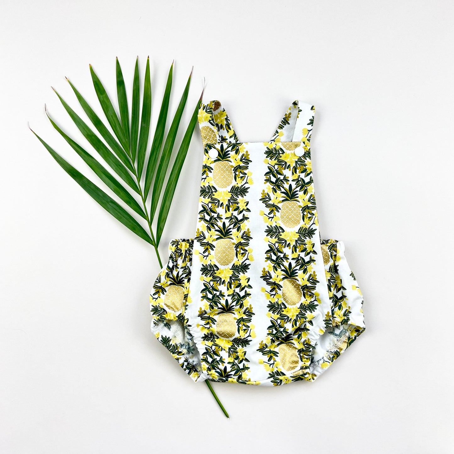 SALE 20% OFF Pineapple Vines Short Romper - Emma Neale Handmade