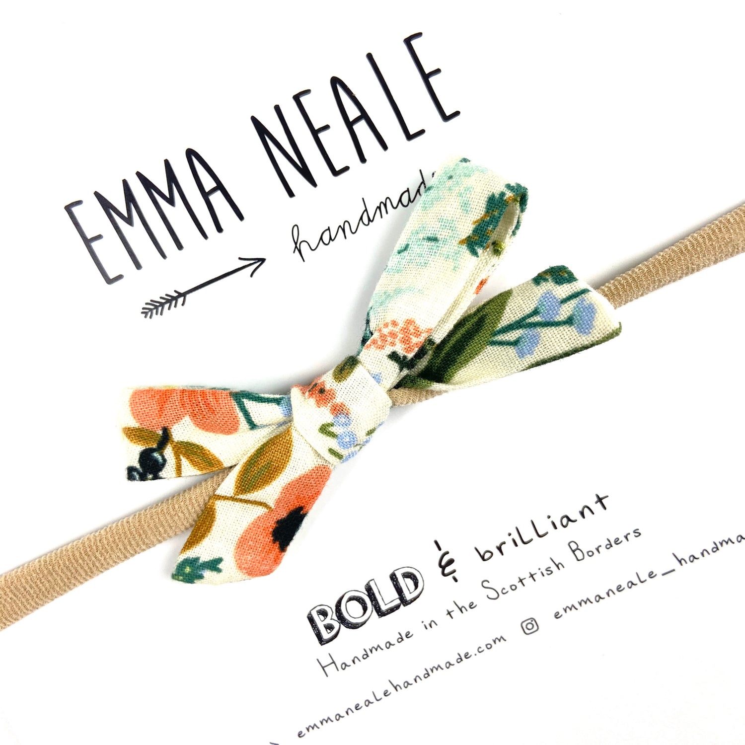 Herb Garden Orla Bow Headband - Emma Neale Handmade