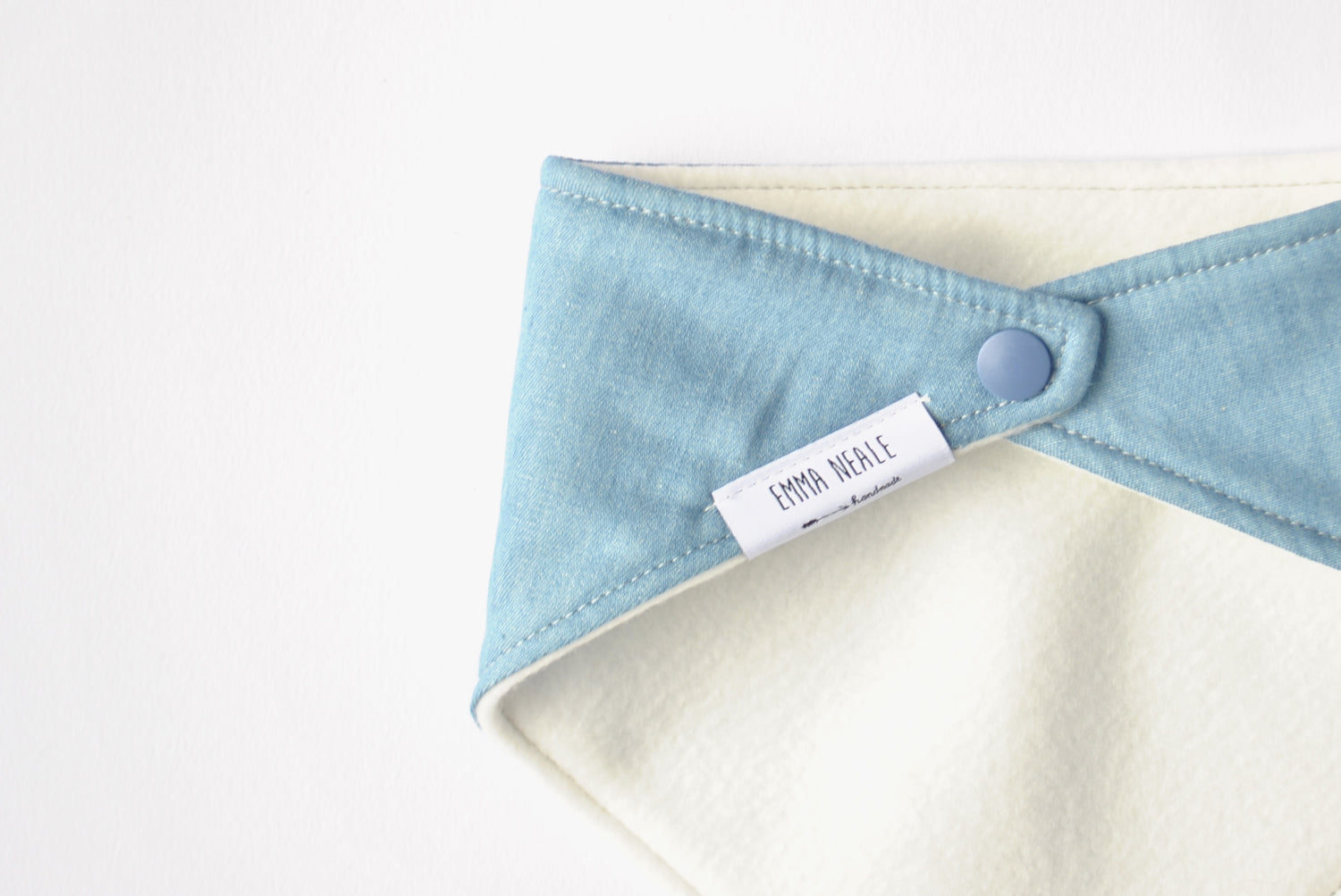 Light Denim Bandana Bib - Emma Neale Handmade