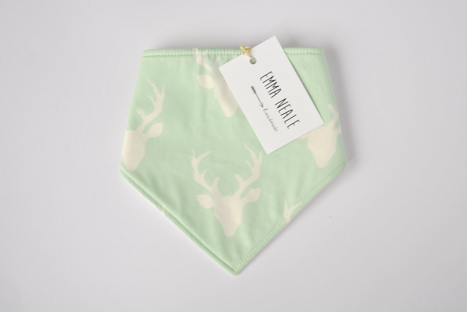 SALE Mint Stag Bandana Bib - Emma Neale Handmade