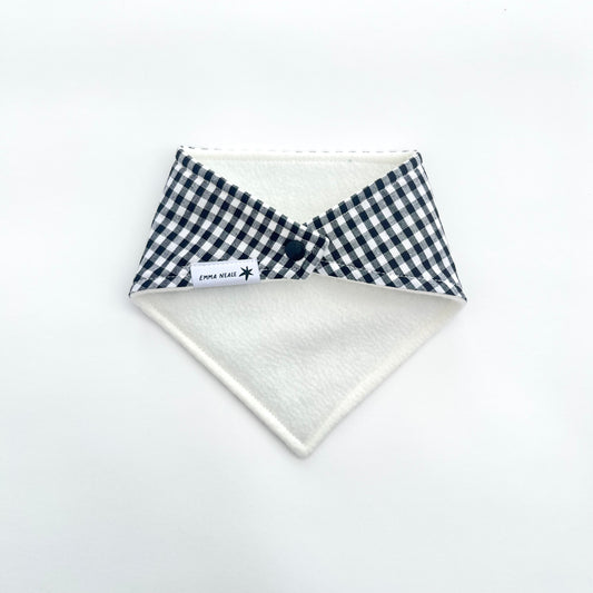 Black and White Check Bandana Bib