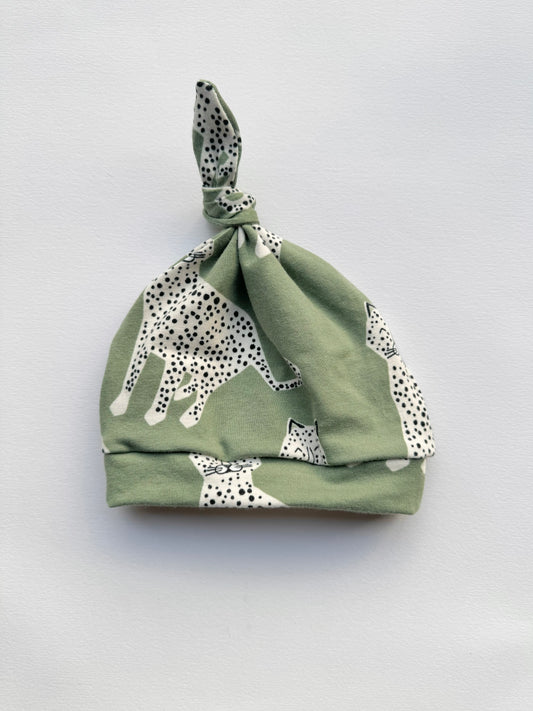 Green Leopard Hat size S/0-1m