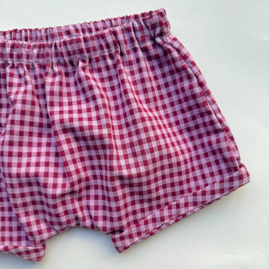Mulberry Check Loose Fit Shorts Sample Size 3-6m