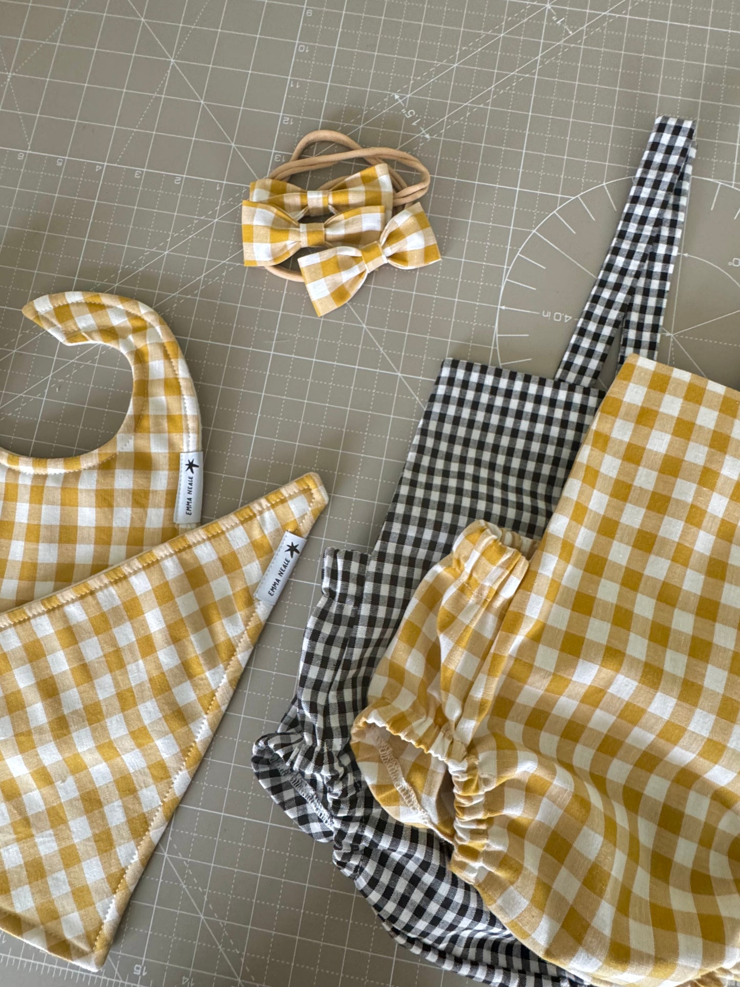 Golden Check Traditional Bib