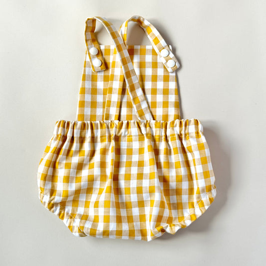 Golden Check Short Romper