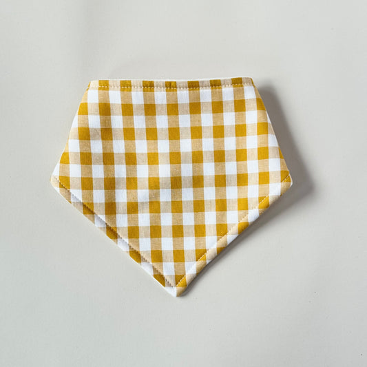 Golden Check Bandana Bib