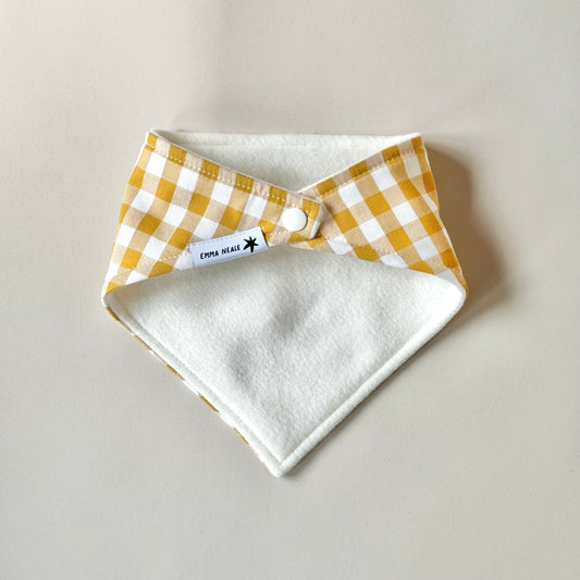 Golden Check Bandana Bib