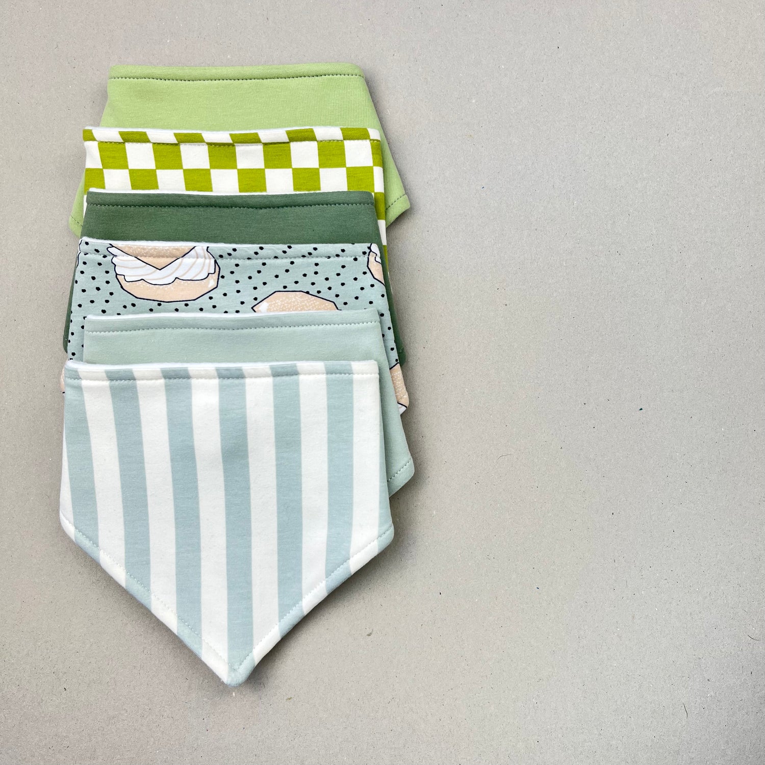 SEA FOAM BANDANA BIB - Emma Neale Handmade