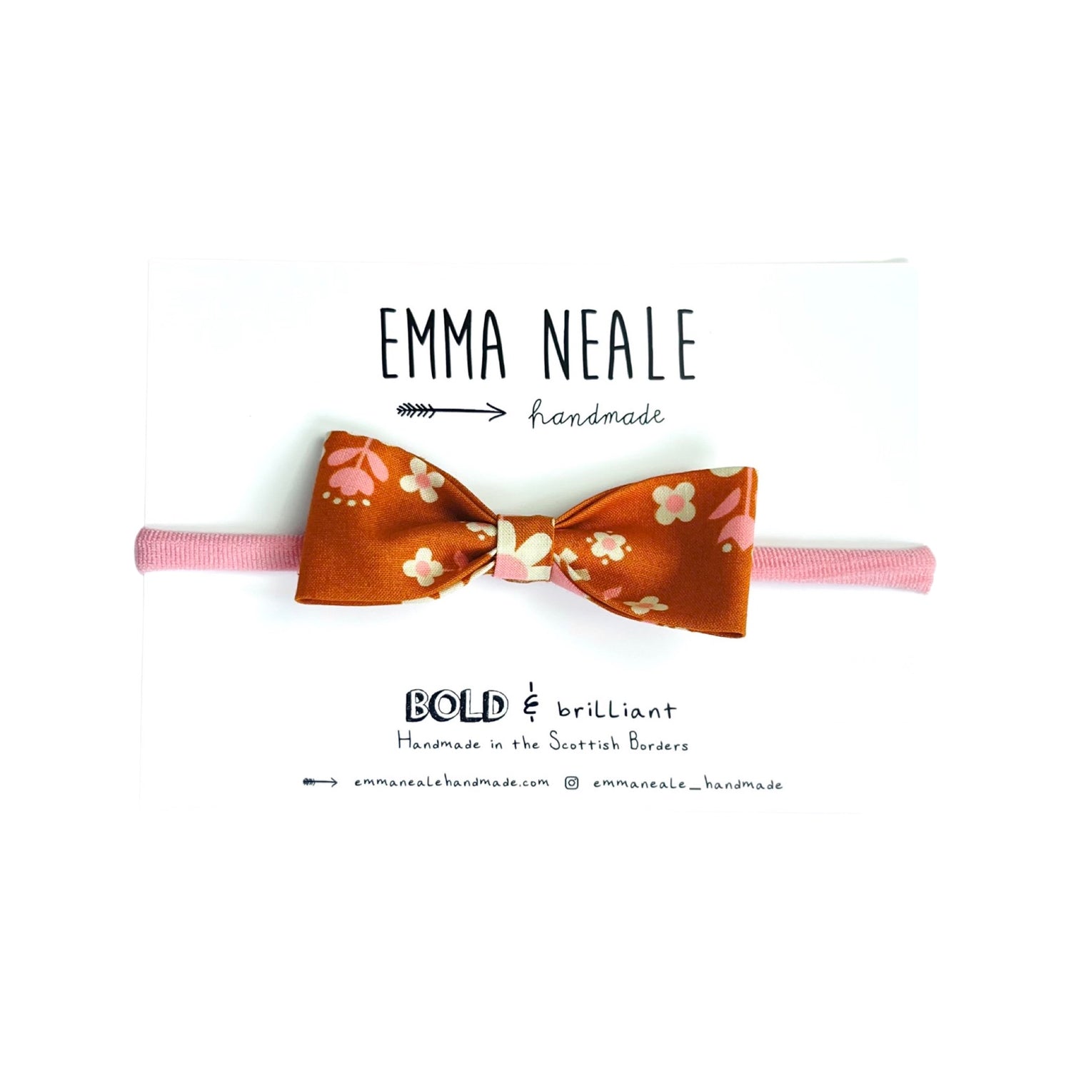 SADDLE RUBY BOW HEADBAND - Emma Neale Handmade