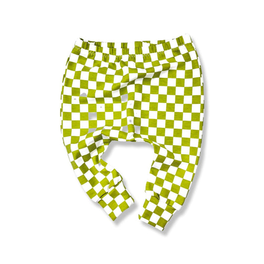 LIME CHECK LEGGINGS - Emma Neale Handmade