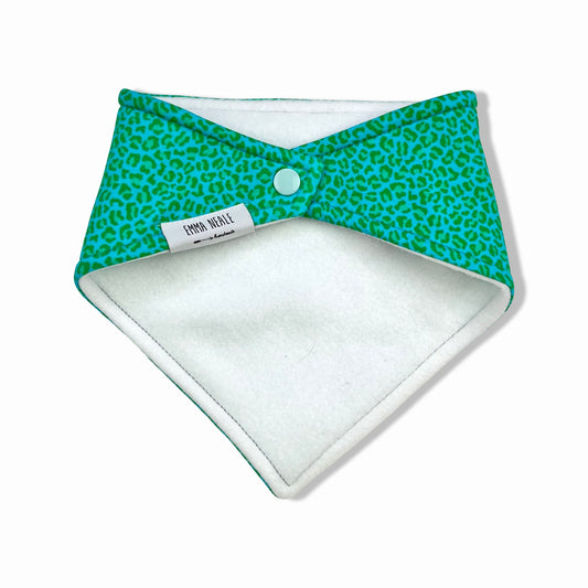 MINI LEOPARD BANDANA BIB - Emma Neale Handmade