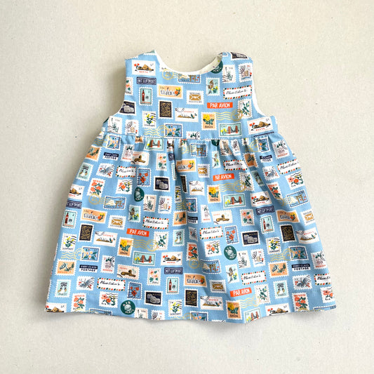 WORLD TRAVELLER DRESS in SKY