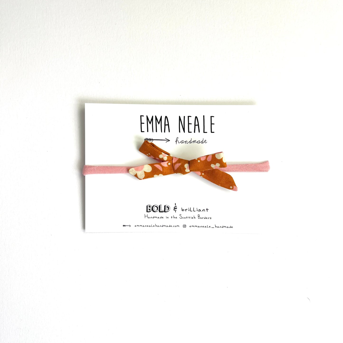 SADDLE ORLA BOW HEADBAND - Emma Neale Handmade